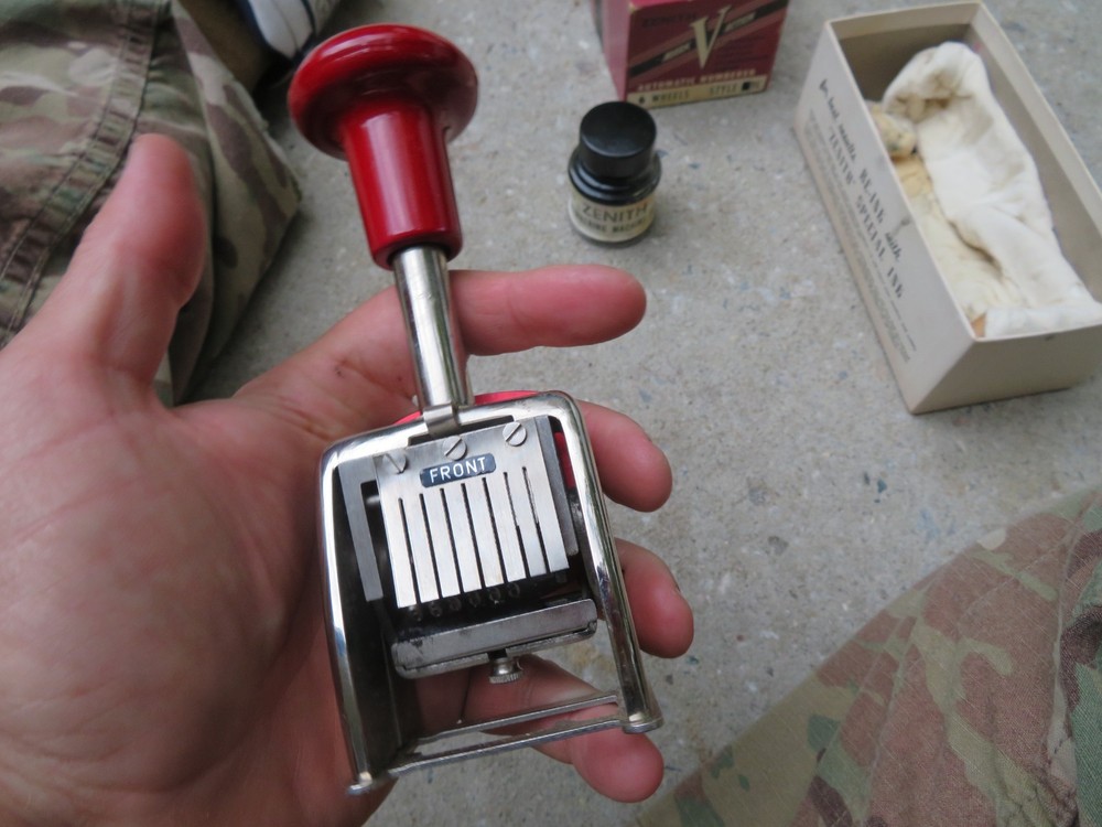 Vintage Zenith Mark V Automatic Numberer Number Stamp