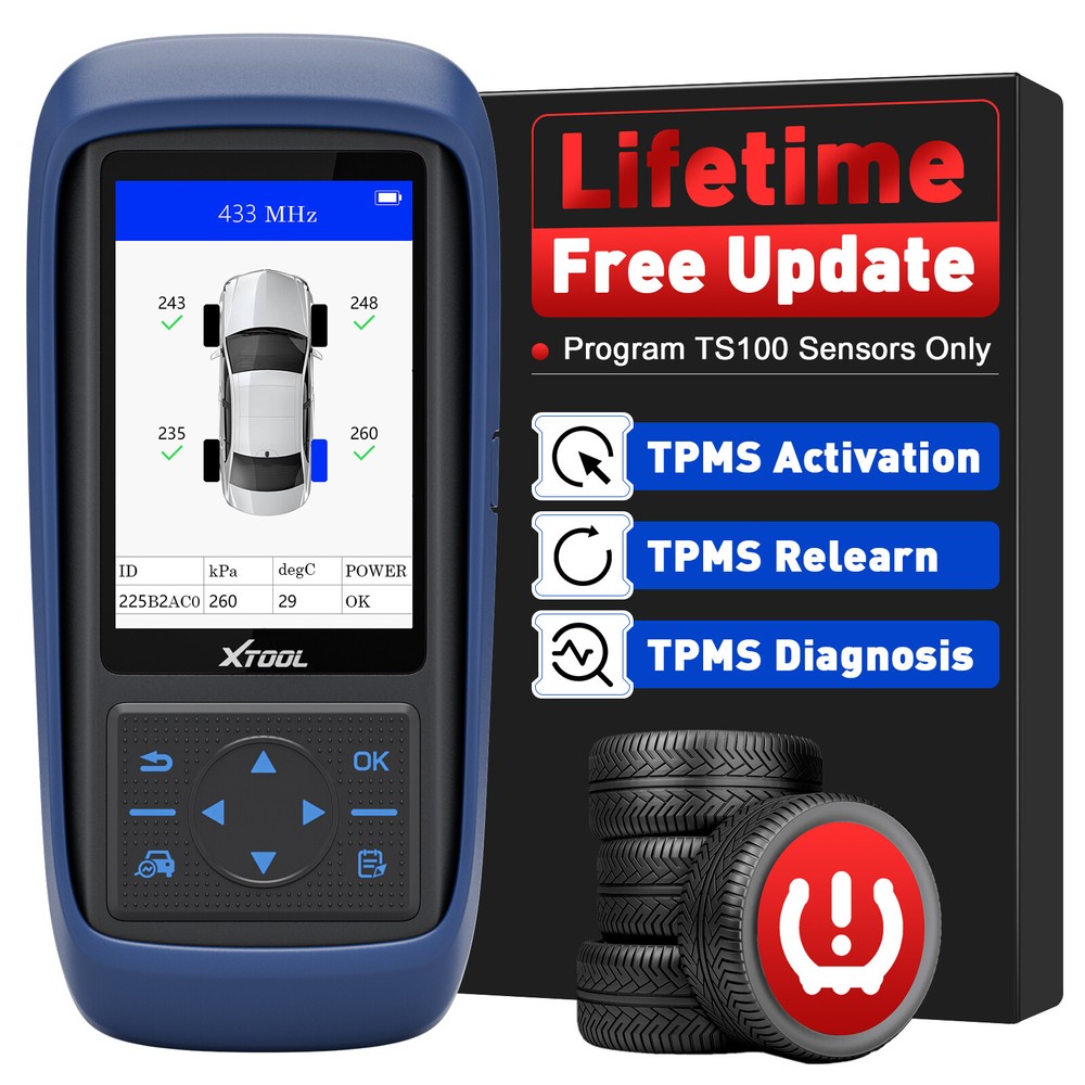 2026 XTOOL TP150 TPMS TS100 Programming Tool Tire Sensor Relearn/Reset/Activate
