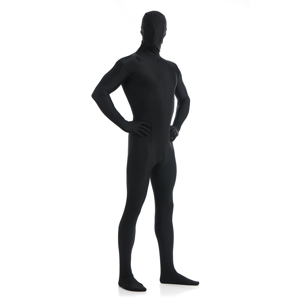 DH Zentai Suit Men's Spandex Halloween Full Body Face Covered Costume
