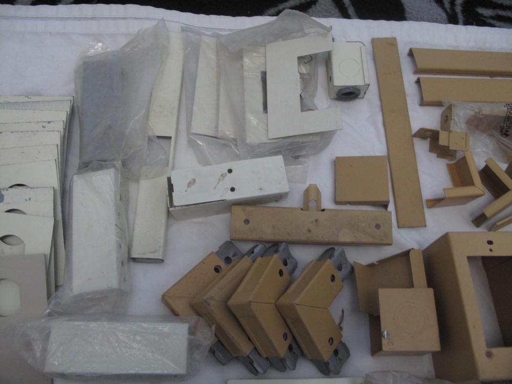 Mixed Lot Wiremold Items - Cover Plates, Clips, Corners, Mounting Hardware, etc