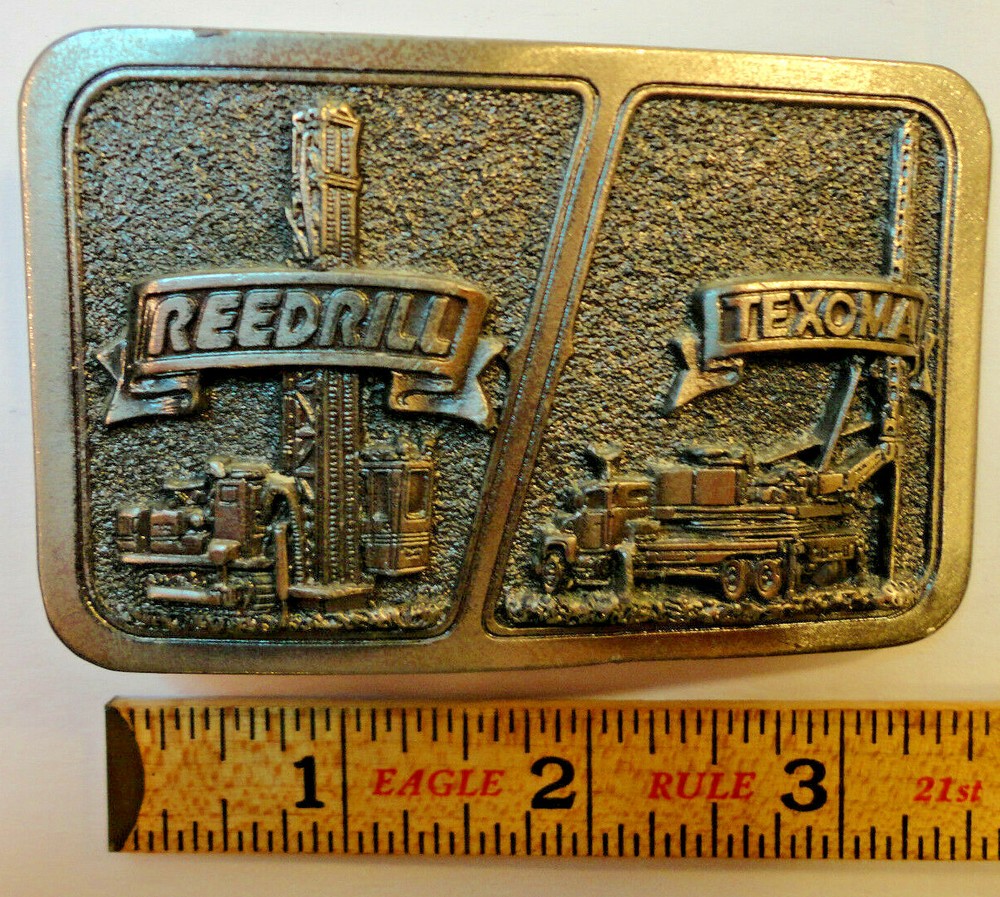 Reedrill-Texoma Belt Buckle Solid Brass Mining Exclusive Construction Equipment