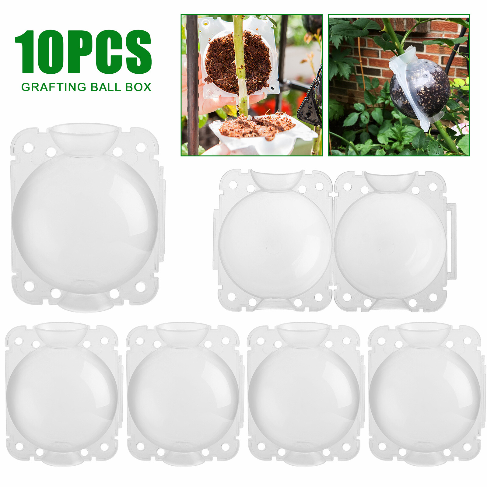 10PCS 5CM Plant Root Growing Box Reusable Air Layering Pods for Fast Propagation