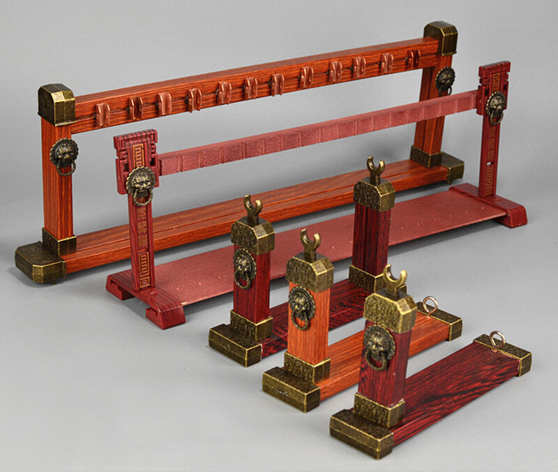 Miniature Samurai Sword Katana Holder Stand Bracket Tiny Display Rack 1-3 Tier