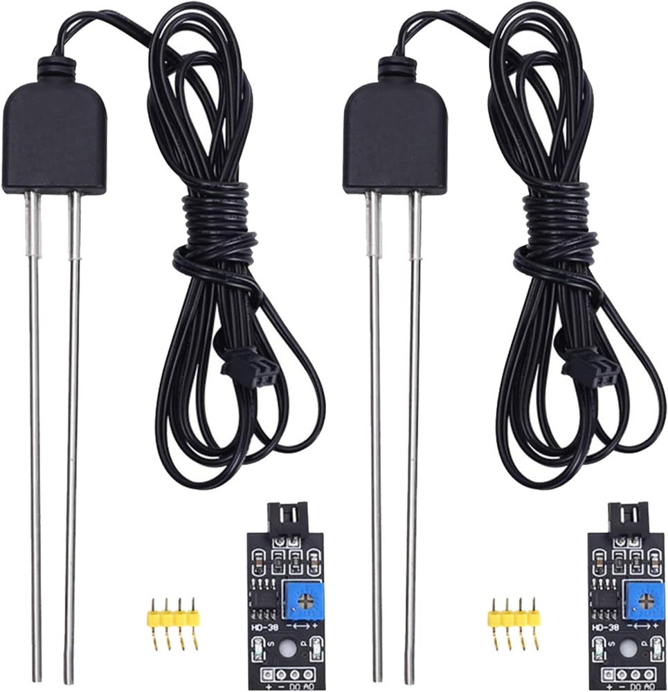 2 Sets Restive Soil Moture Meter, Soil Hygrometer Sensor Test Kit with Corrosio