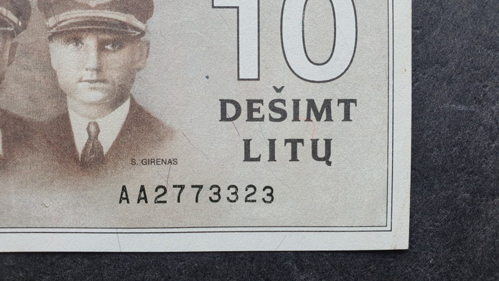 LITHUANIA 10 litu 1991, aUNC, P47