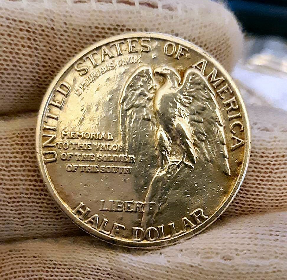 1925 - Authentic STONE MOUNTAIN 50c Silver Half Dollar Coin weighs 12.5 Grams