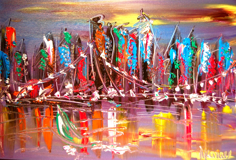 MANHATTAN MARK KAZAV - large impressionist wall decor