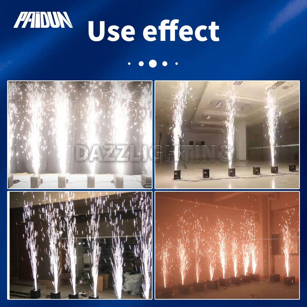 PAIDUN 2Pack 850W Large Cold Spark Machine Firework Effect DMX512 Remote Control