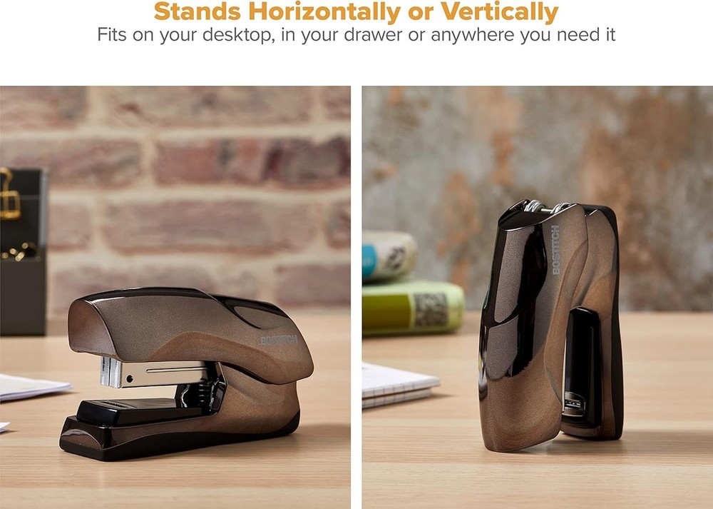 High-Capacity Compact Stapler with Flat Clinch, Perfect for Office or Classroom
