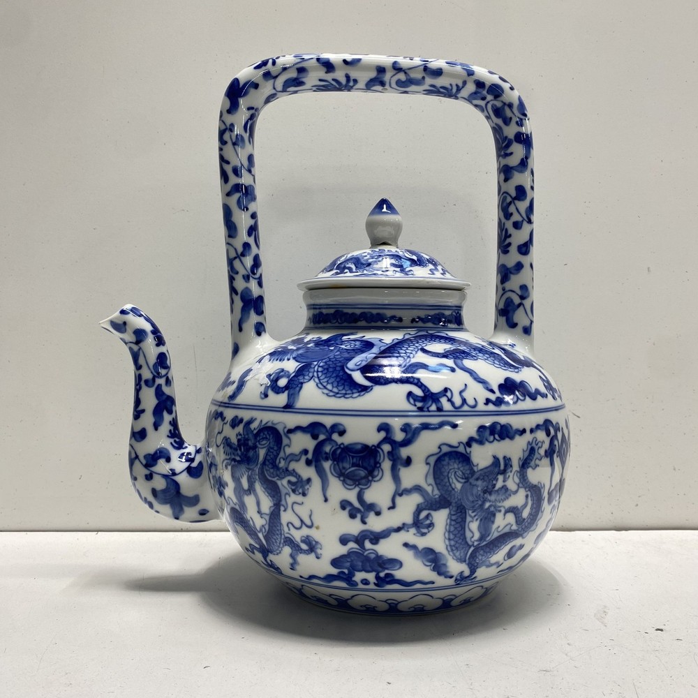 Blue Dragon Chinoiserie Tea Pot