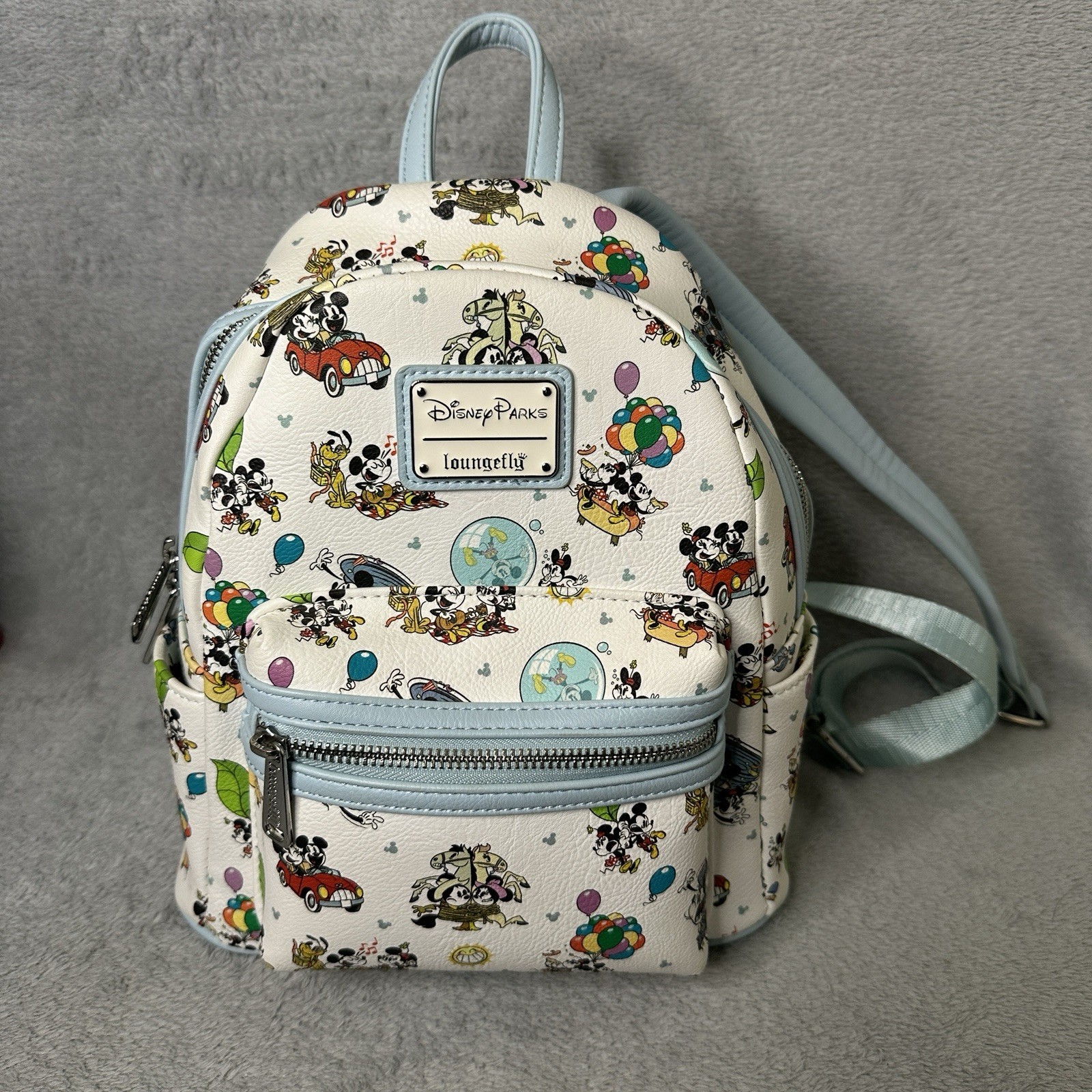 Disney Parks Loungefly Mickey & Minnie's Runaway Railway Mini Backpack Pluto