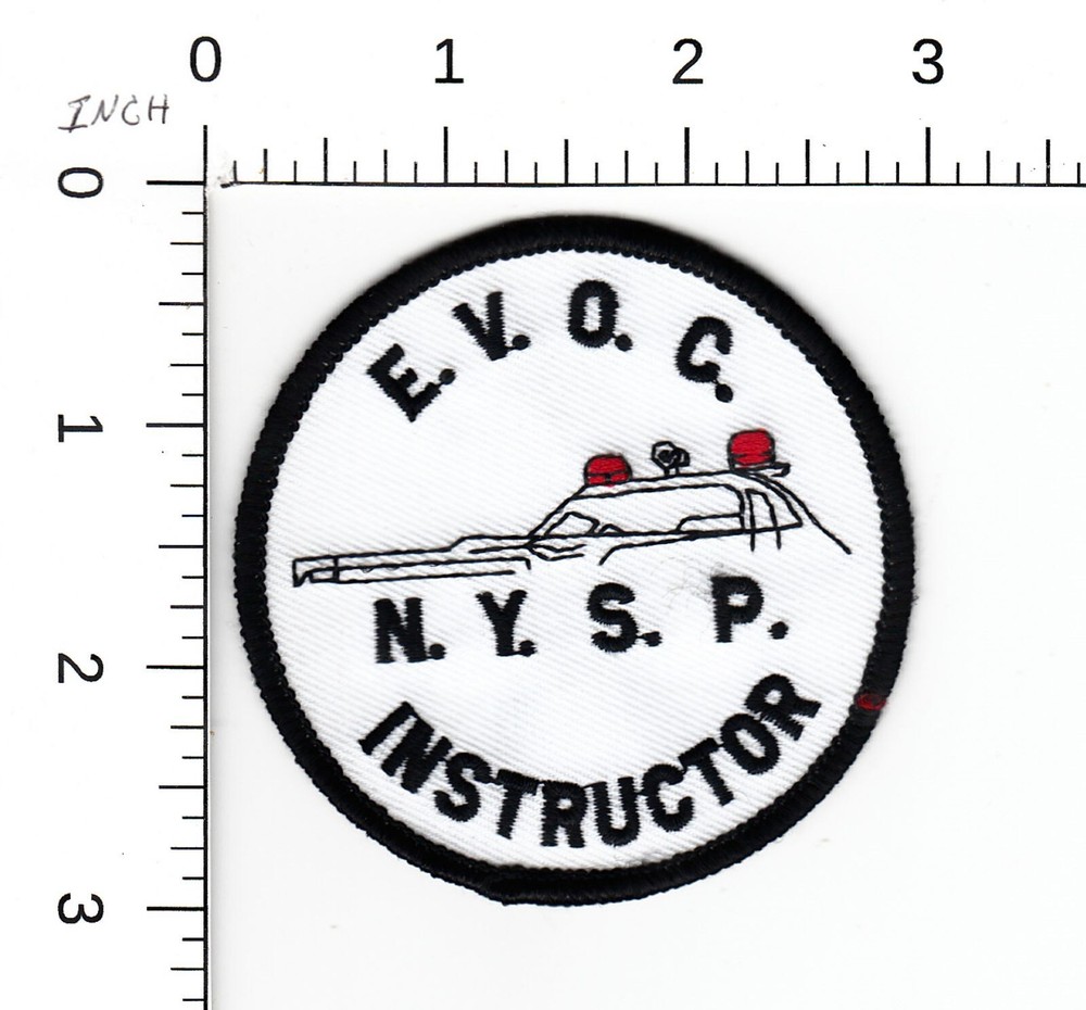 🚨NEW YORK STATE POLICE EVOC INSTRUCTOR EMERGENCY VEHICLE OPERATOR COURSE PATCH