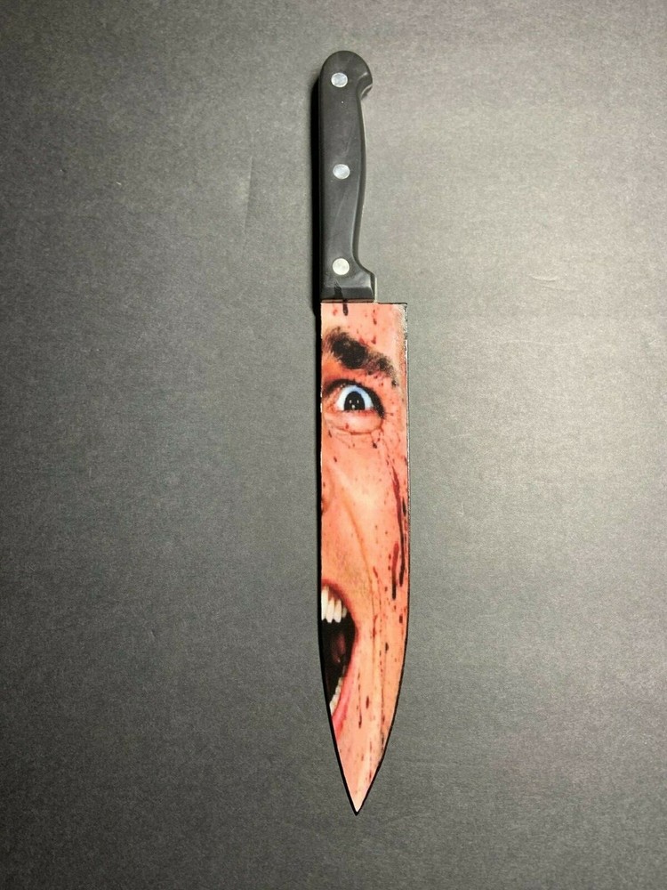 American Psycho Patrick Bateman Horror Kitchen Knife With Sublimated Stand