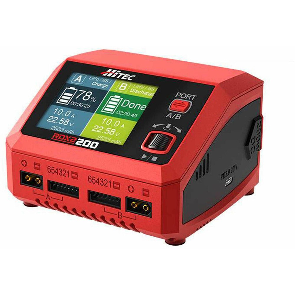 Hitec/RCD 44370 RDX2 200 AC/DC Multi-Function Smart Charger