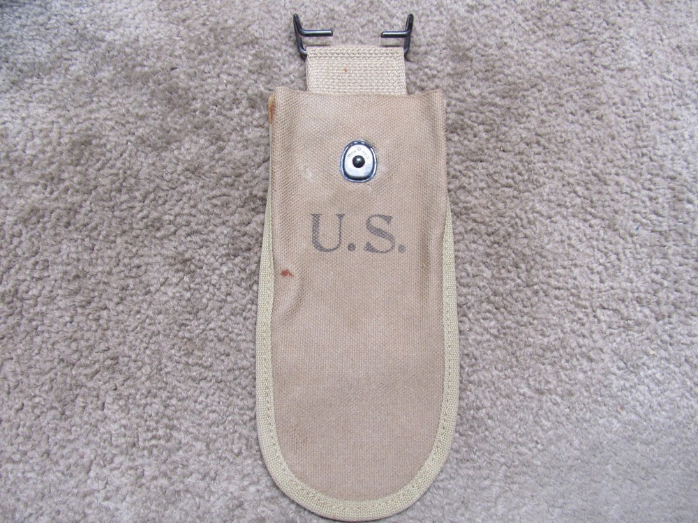 US WW2 Wire Cutter Pouch Khaki Early War 1942 Dated RMT Mfg Co Rust Stains