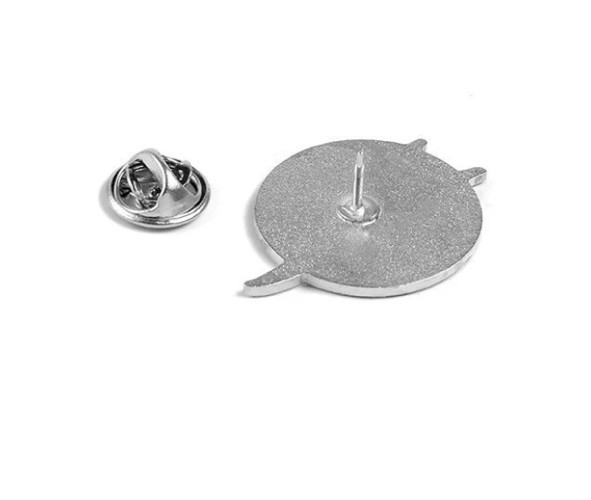 NASA Logo Lapel Pin Enamel Silver Tone