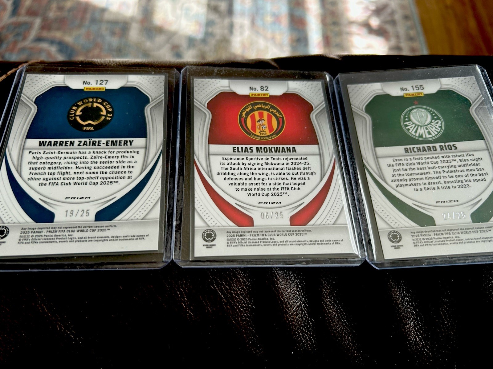 2025 PRIZM FIFA , “GOLD “ 9 CARDS , ALL #/25 !!! WITH 5 ROOKIES!!!