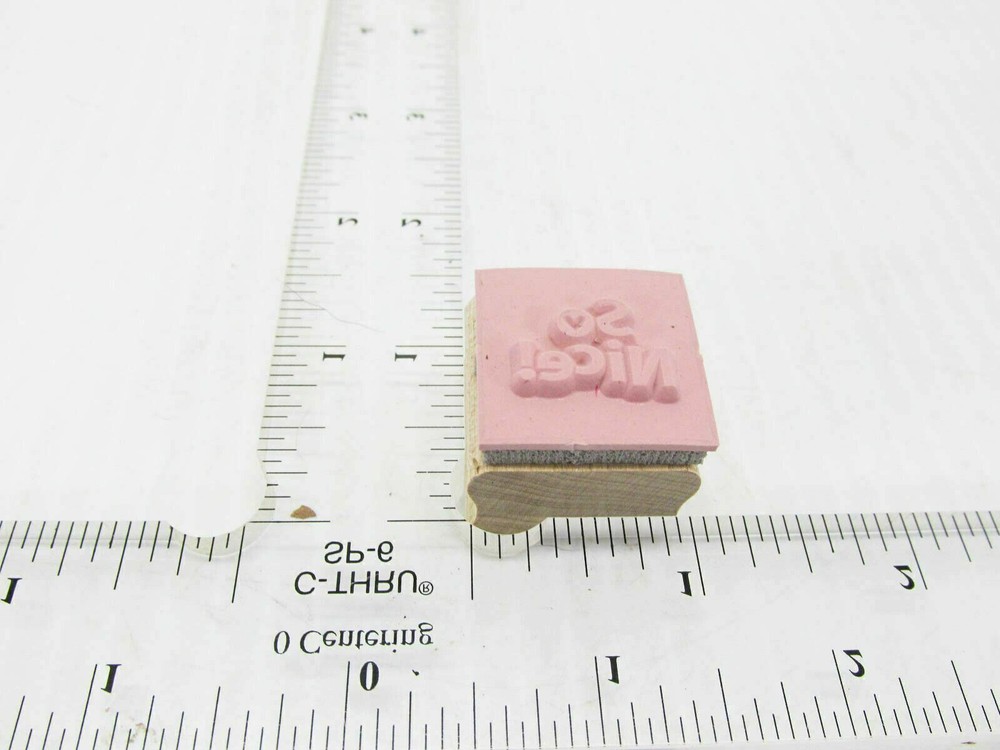 Heart Saying So Nice Rubber Stamp - Stamp Set C119