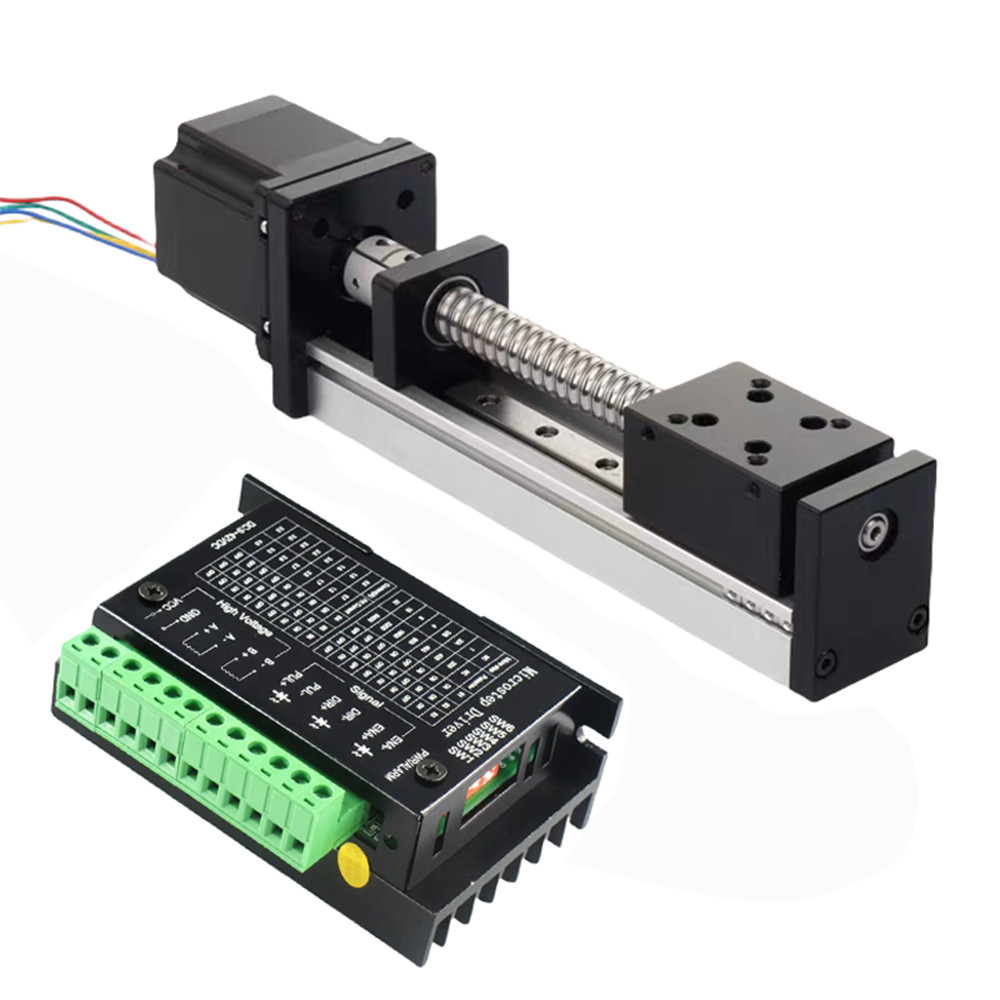 Mini Ball Screw CNC Slide Table Single Guide Motorized Linear Motion Module Kit