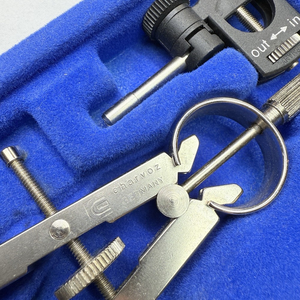 Charvoz 10-3313 Compass Drafting Instruments Set With Case Germany
