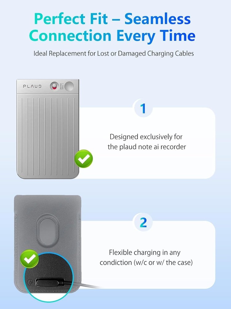 [2-Pack] Charger Cable Compatible with PLAUD Note/Plaud Note 2-Pack USB