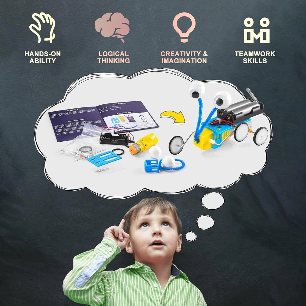 6 in 1 STEM Robotics Kit for Ages 8-12 - Fun Coding & Engineering Activities