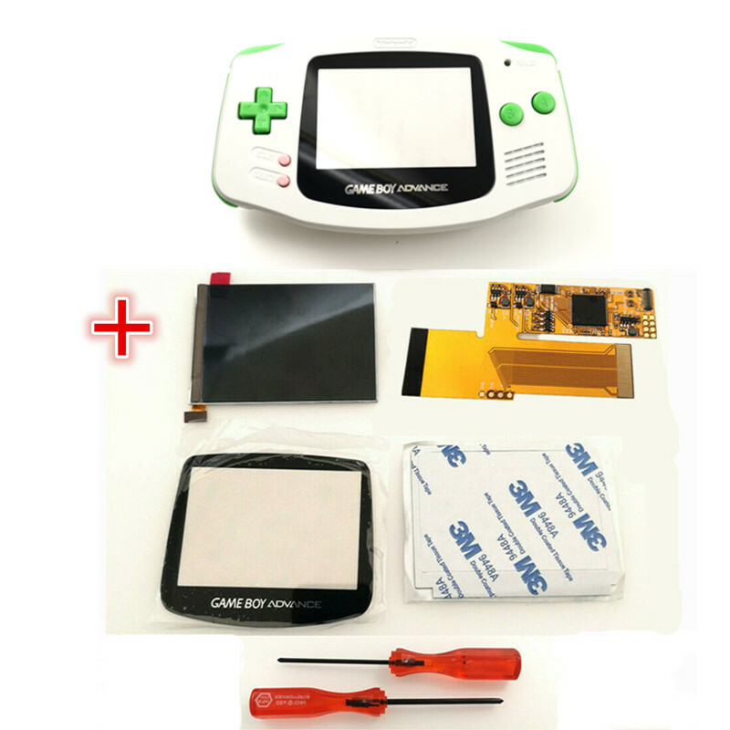 GBA V2 IPS Screen Backlight LCD Mod & GBA Pre-Cut Housing shell Case -NEW