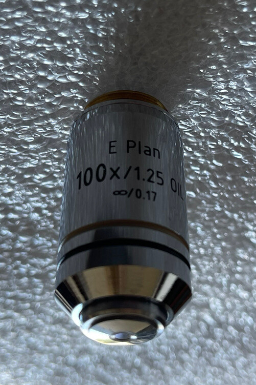AmScope E Plan 100x/1.25 Oil ♾/0.17 MICROSCOPE OBJECTIVE LENS *FREE SHIPPING!*