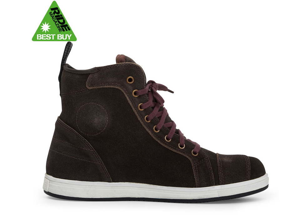 Spada Motorcycle Striders CE Certified Waterproof Brown Trainers