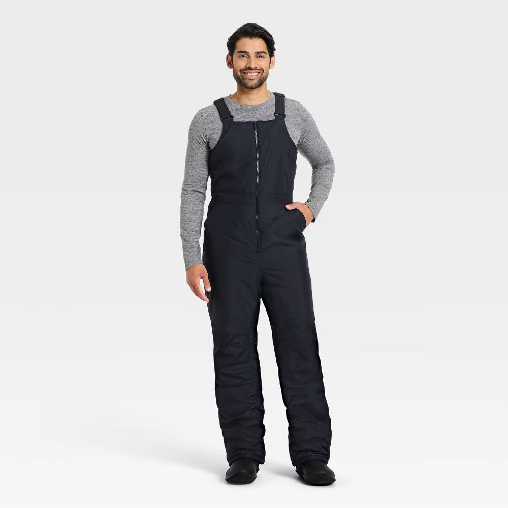 Men's Snow Bib Pants - All In Motion Black M