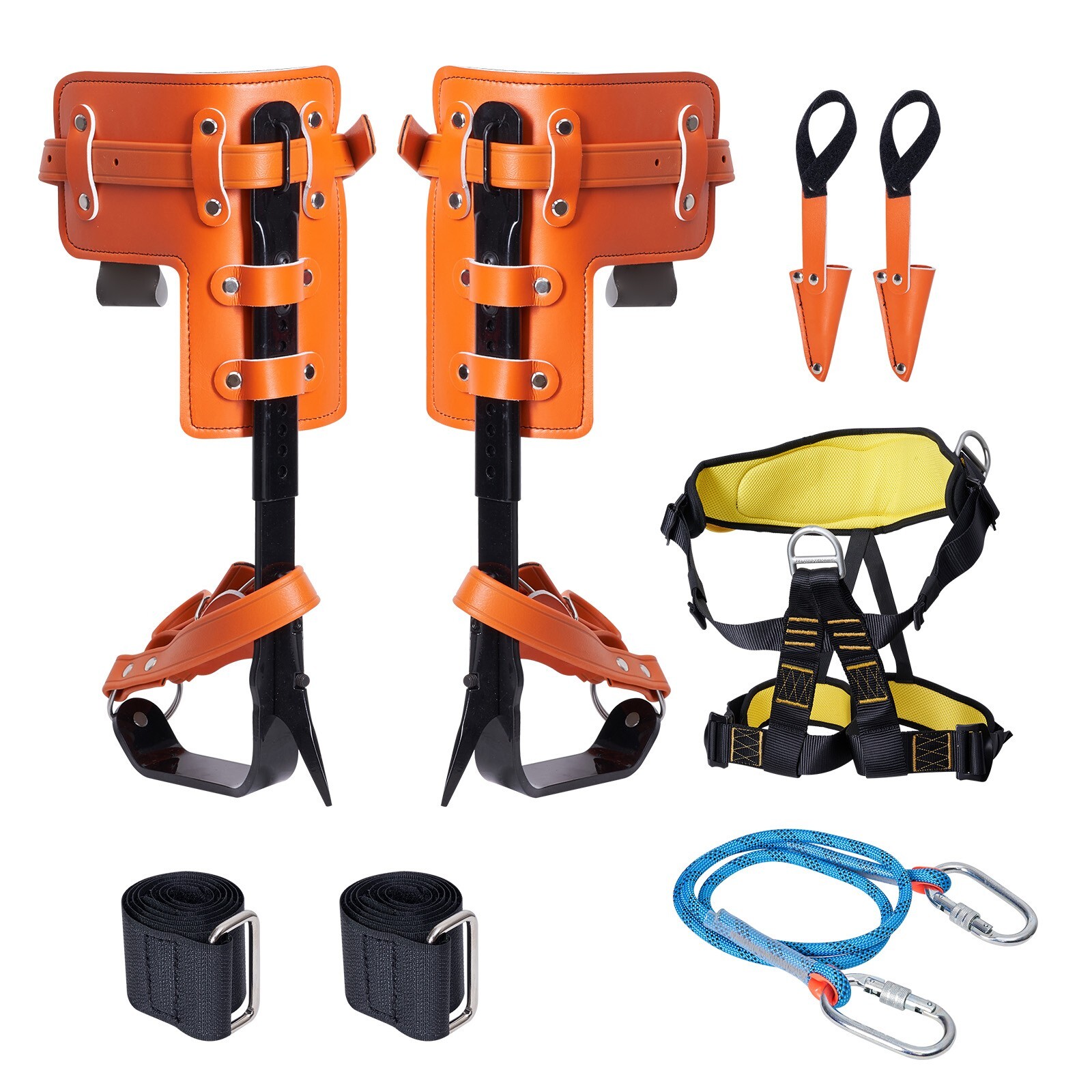 Tree Climbing Spikes Set Climbing Spurs Alloy Steel Safety Rope Hareness