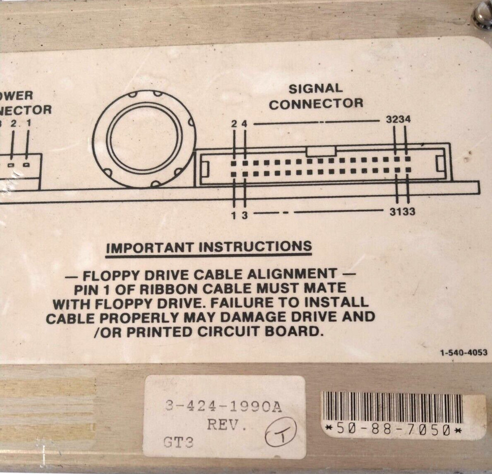 Cincinnati Milacron 3 424 1990A Floppy Drive