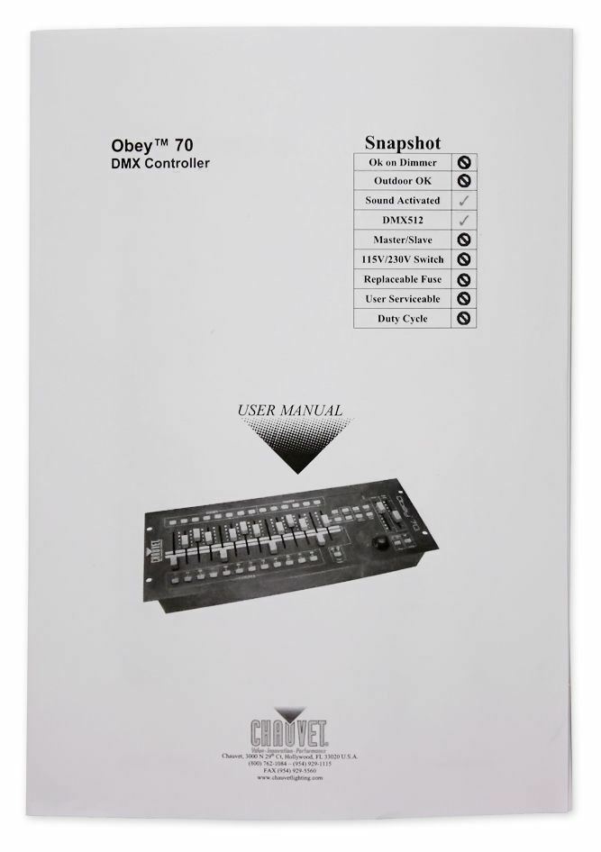 Chauvet DJ OBEY 70 DMX Lighting Controller For Church Stage Design Performance