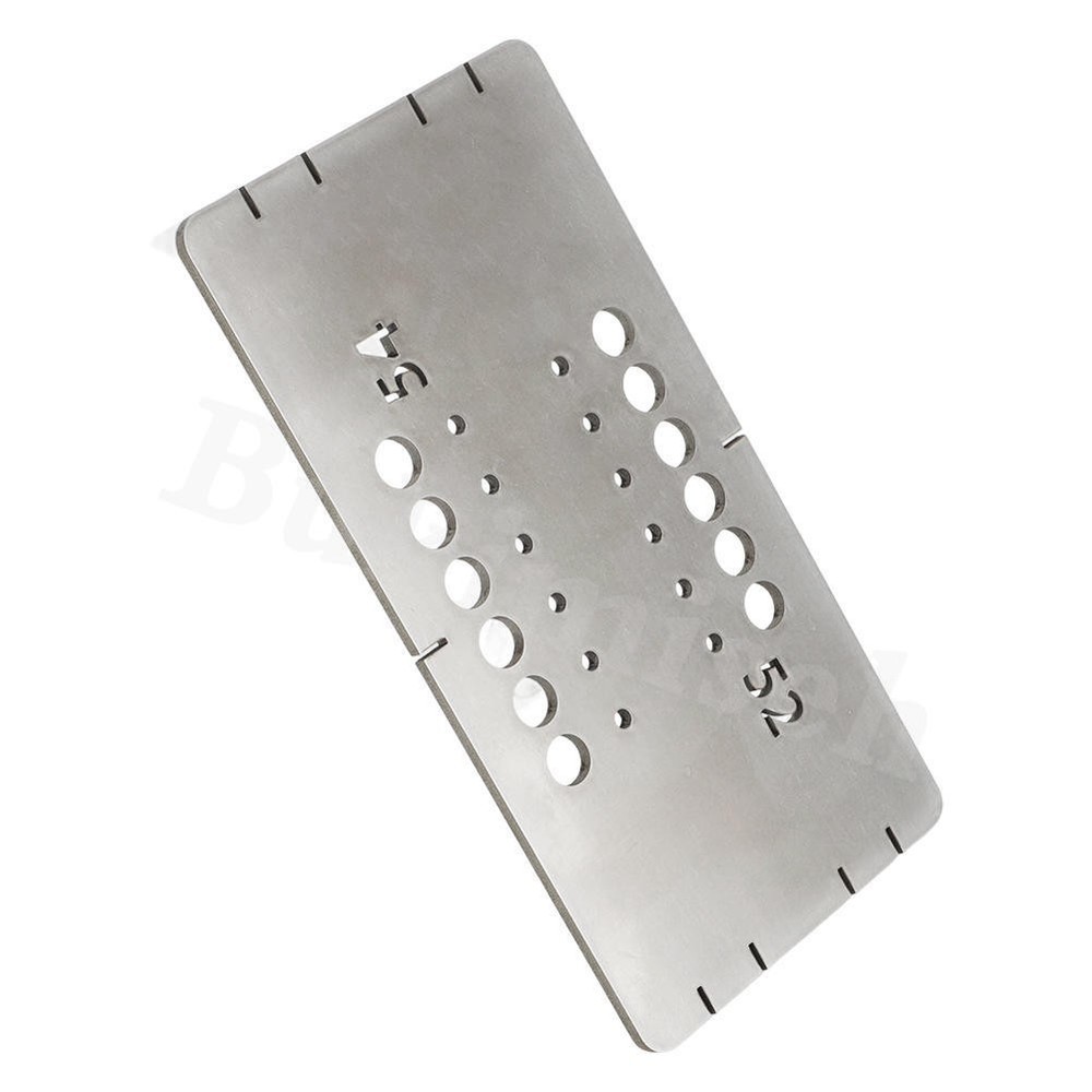 For Guitar String Through Body Ferrule Drill Guide Template, Dual-Spacing Design