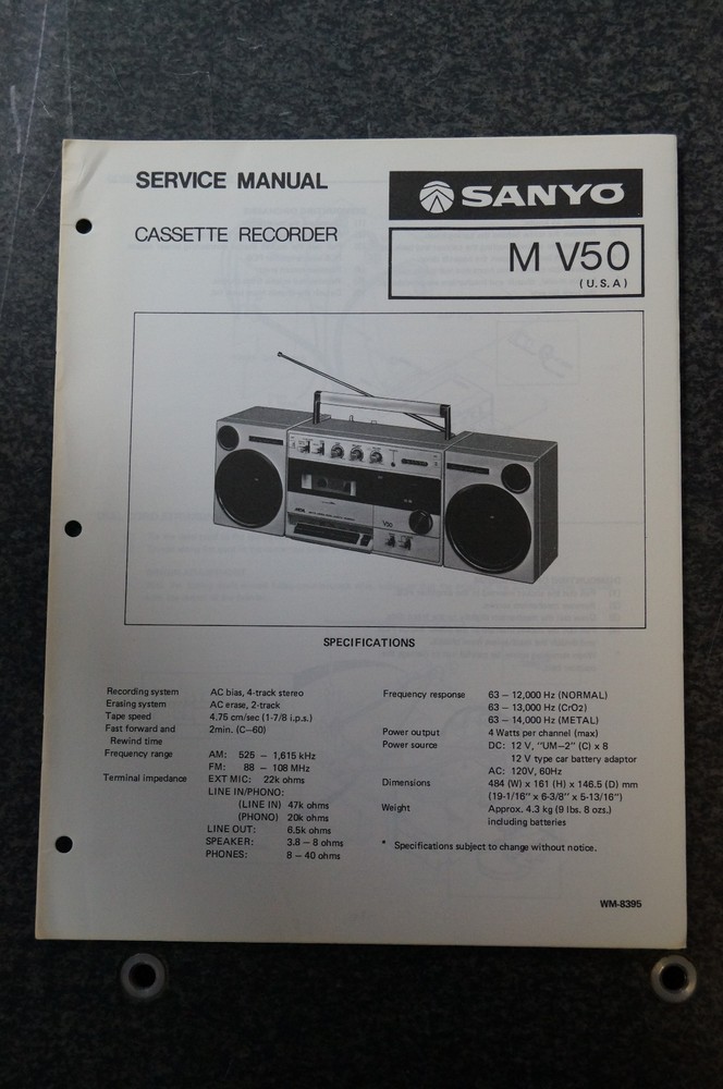 Sanyo M-V50 Service Manual