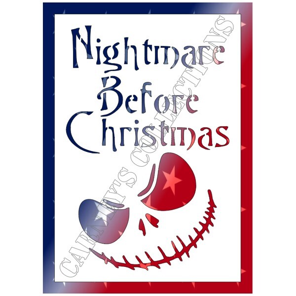 5"x7" Clear Plastic Stencil - Nightmare Before Christmas (SAA154)