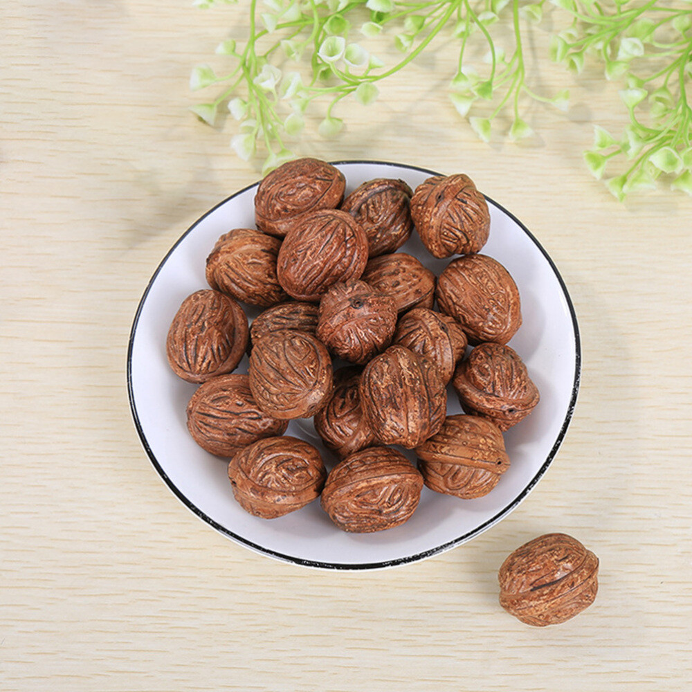 50PCS Artificial Walnut Models Fake Walnut Prop Simulation Nut Models Home Decor