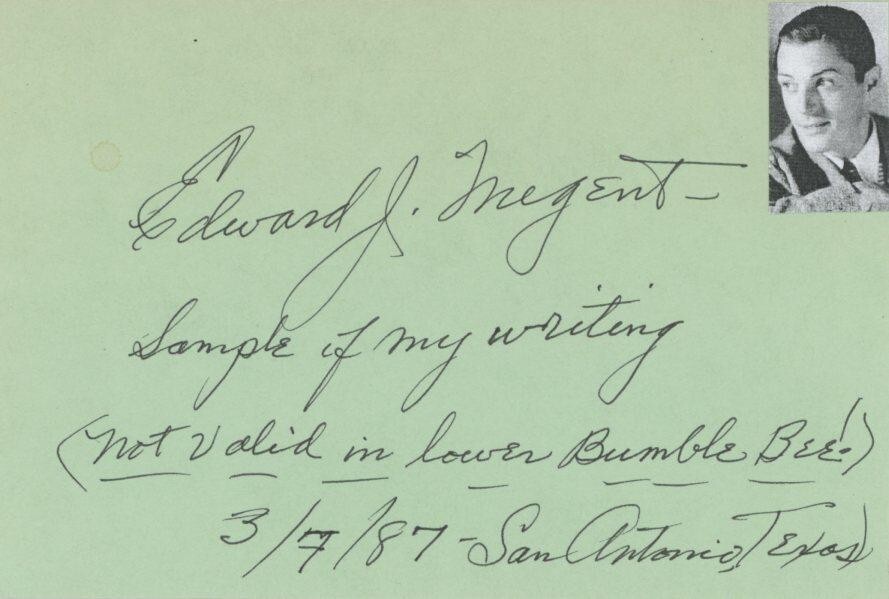 Edward J. Nugent - Signed Card