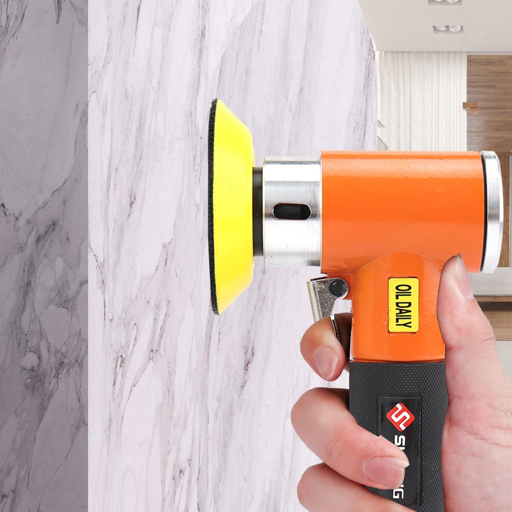 21PC 1"/2"/3" Random Orbit Air Sander Mini Grinding Machine Car Polisher Buffer