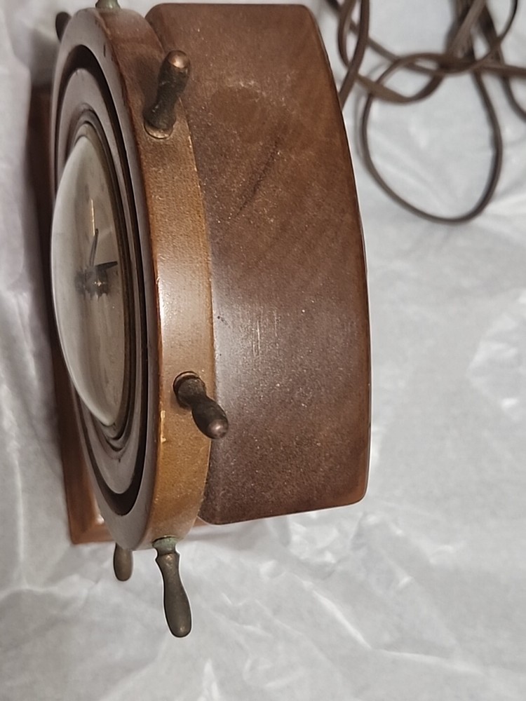 Vintage Seth Thomas Ship's WHEEL Electric Clock E CAPSPAN WORKING GREAT.