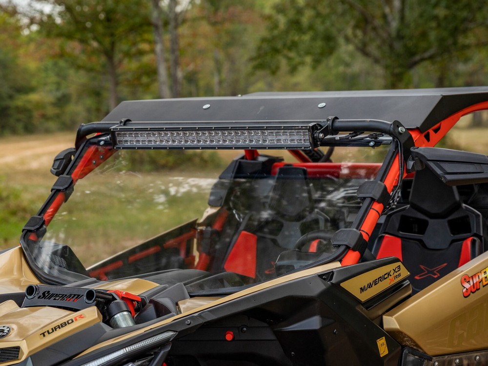 SuperATV Scratch Resistant Full Windshield for Can-Am Maverick X3 - Clear