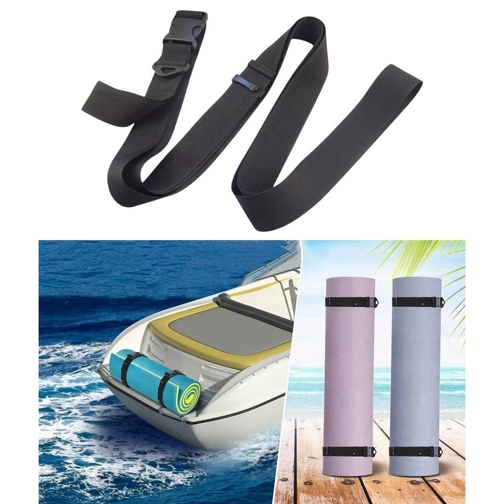Floats Mat Strap Floats Pad Straps Black Reusable Professional Polyester Camping