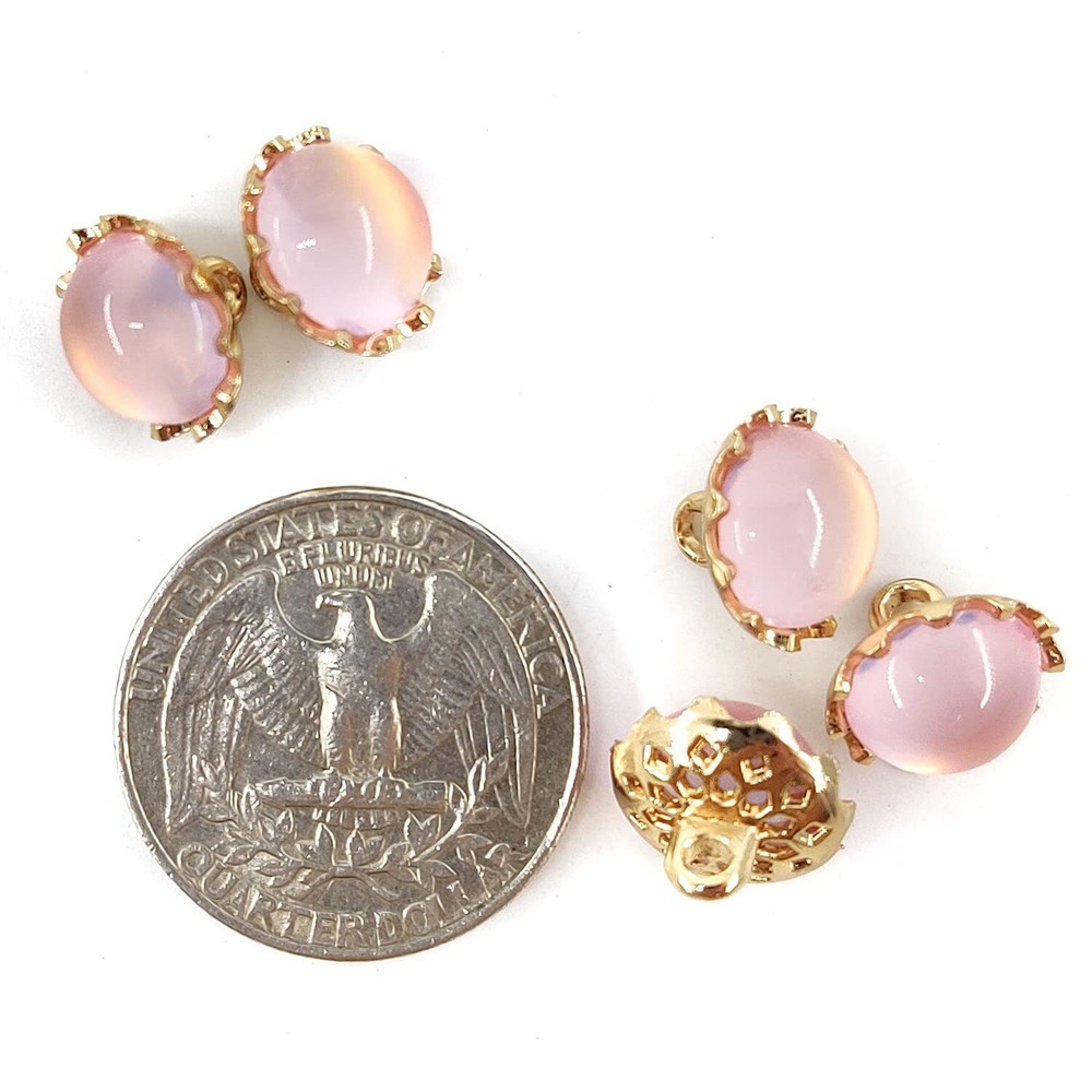 Translucent Glass Sewing Half Eggshell Base Shank Buttons 20 Pcs - 12.5mm 1/2"
