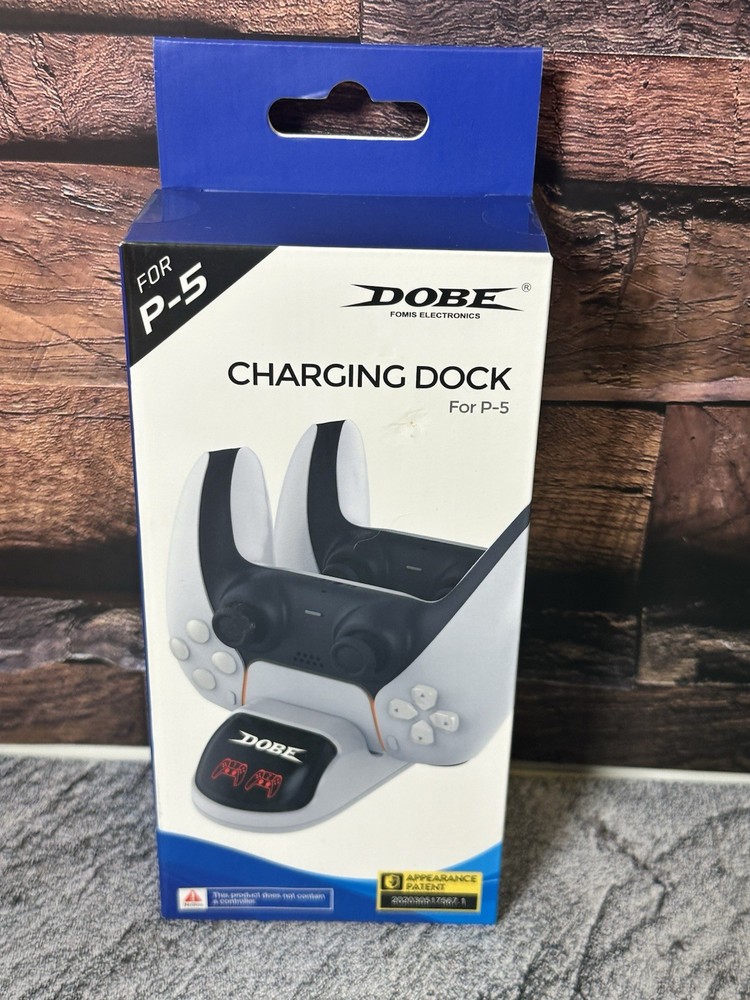 Dobe Dual PS5 Controller Fast Charging Dock, Compact and Lightweight, White