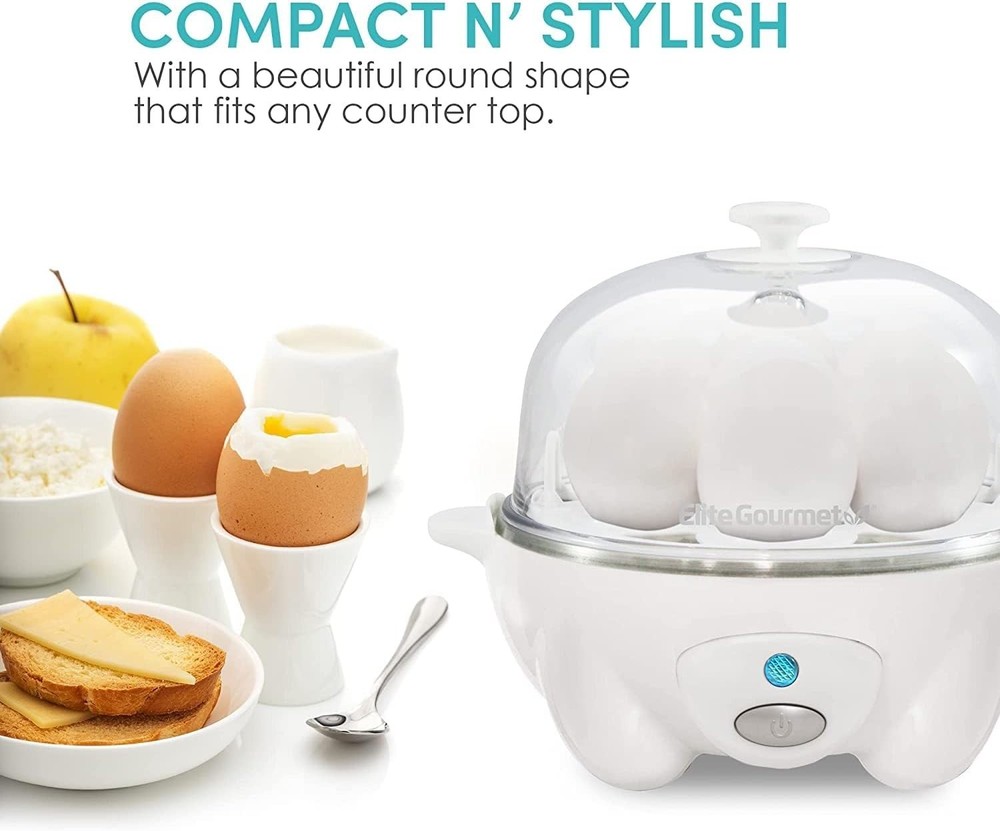 Versatile Easy Egg Cooker with Auto Shut-Off & Removable Parts for Easy Clean
