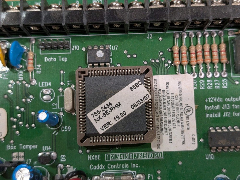 GE Security Interlogix NX-8E Board Only V19