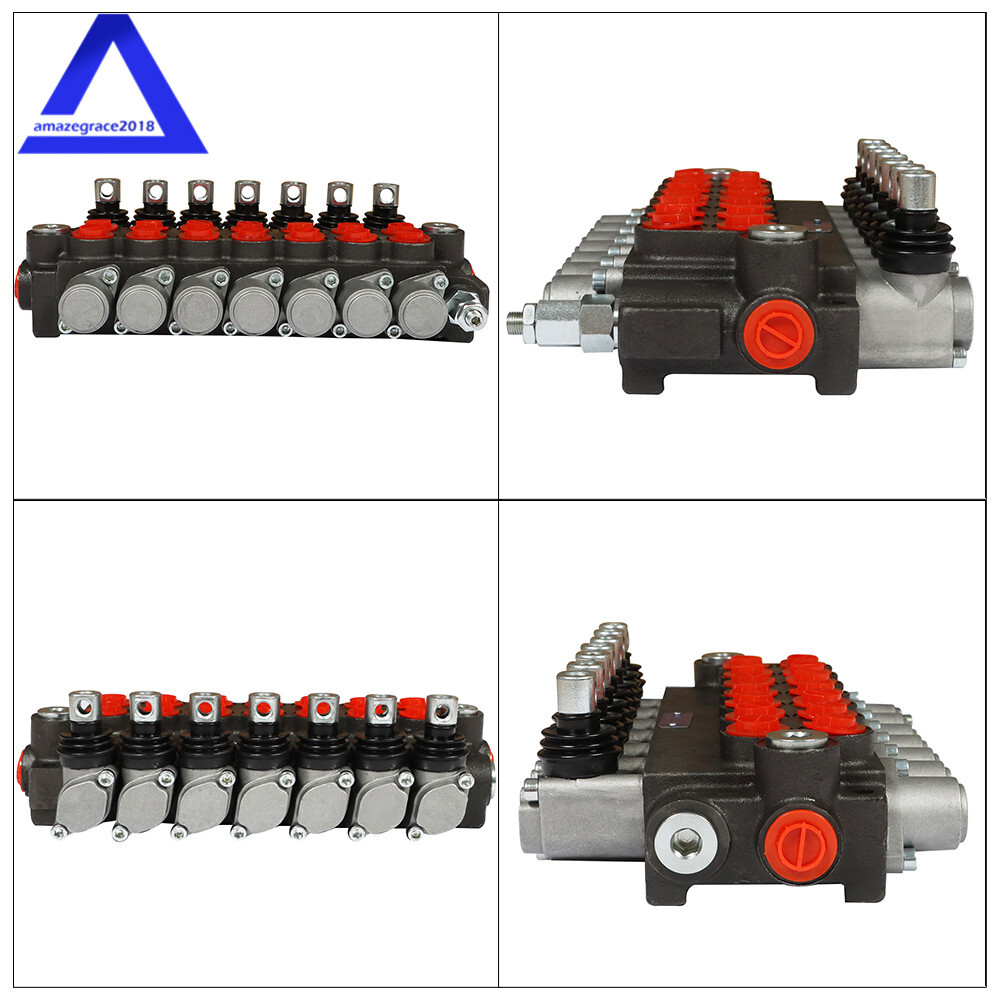 3600PSI Hydraulic Directional Control Valve Double Acting Cylinder 7 Spool 13GPM