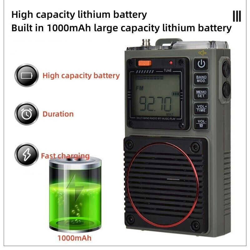 HRD-787 High Performance Full Band Radio Support Bluetooth TF Card APP Control