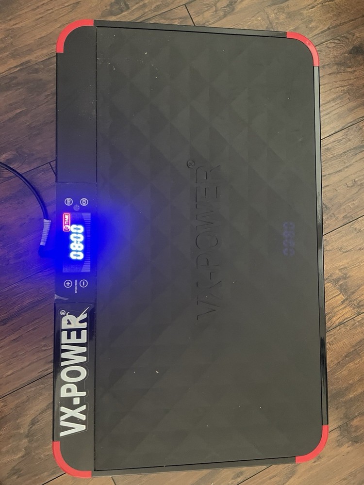 VX-Power Slimplate Oscillating Vibration Platform, LED Display, Remote, Black/R…