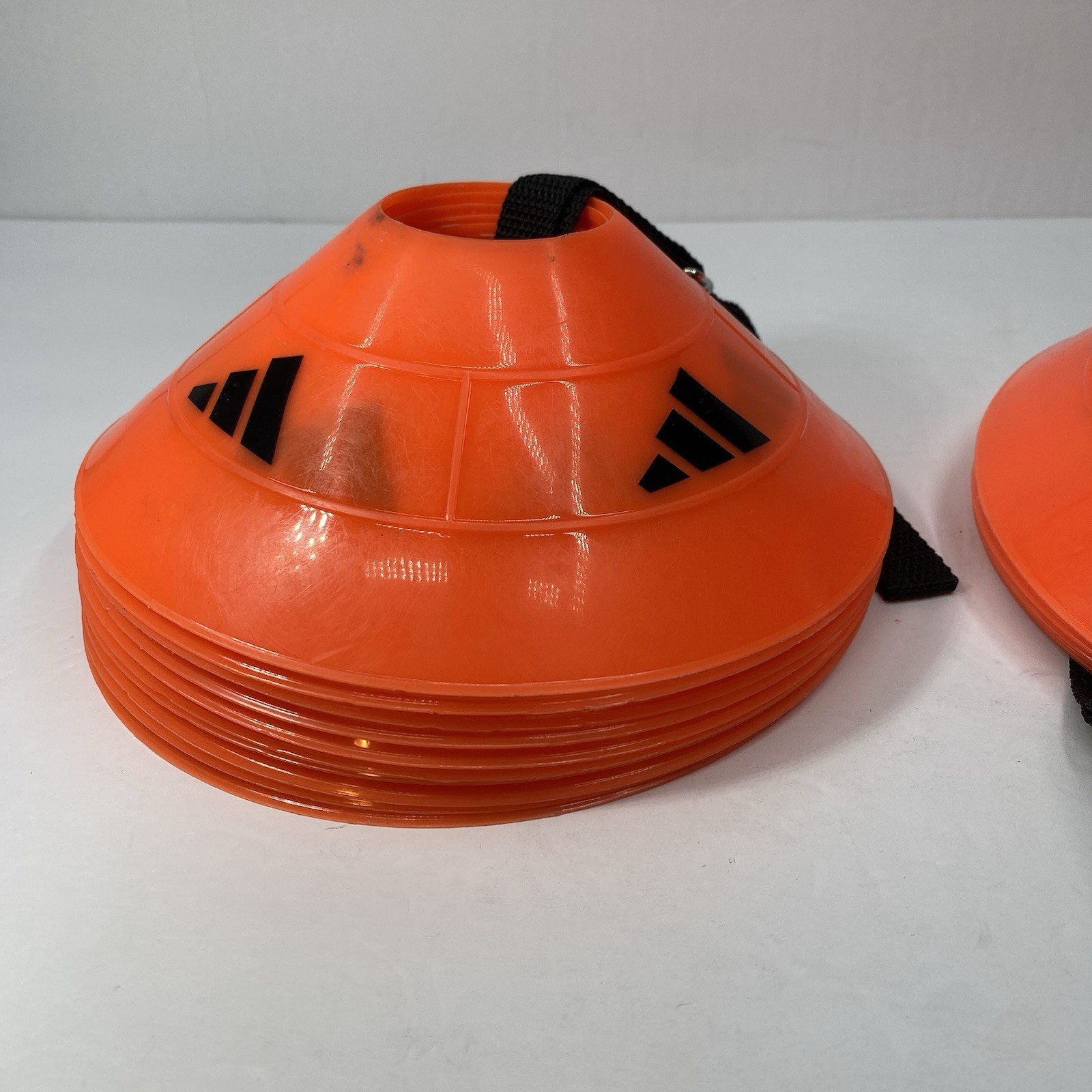 Lot of 2 Adidas FIELD CONE MARKERS Soccer TrainingTotal of 20 w Carry Strap NEW